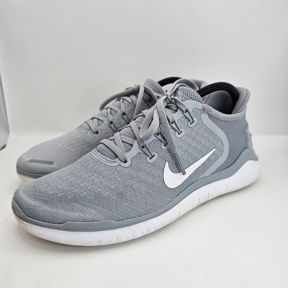 Nike Free RN 2018 Grey White Running Shoes 942837-003 Mens 8.5 Womens 10